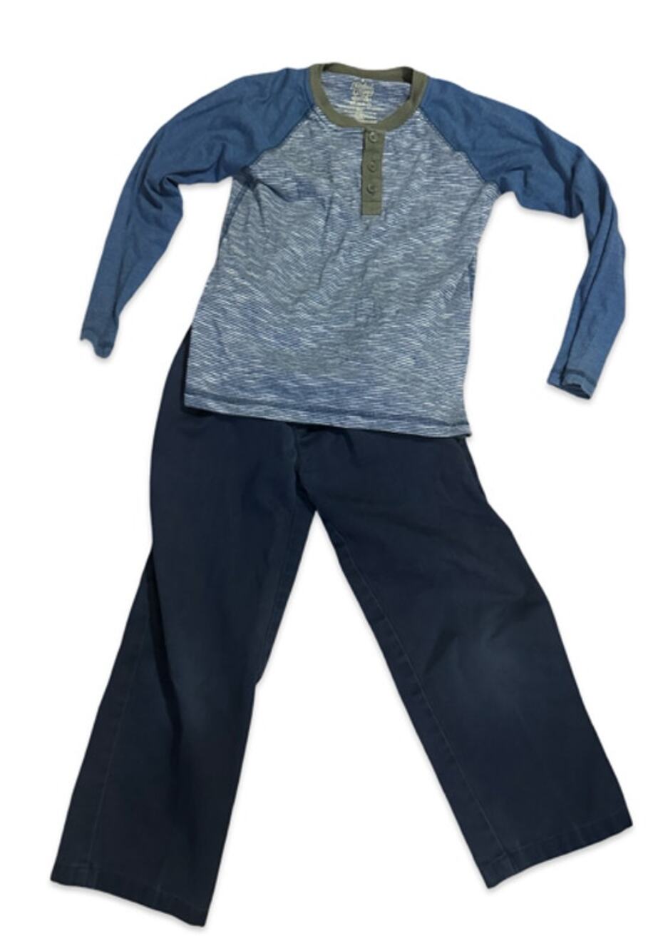 2-piece  outfit featuring a Faded Glory shirt and Arrow pants.